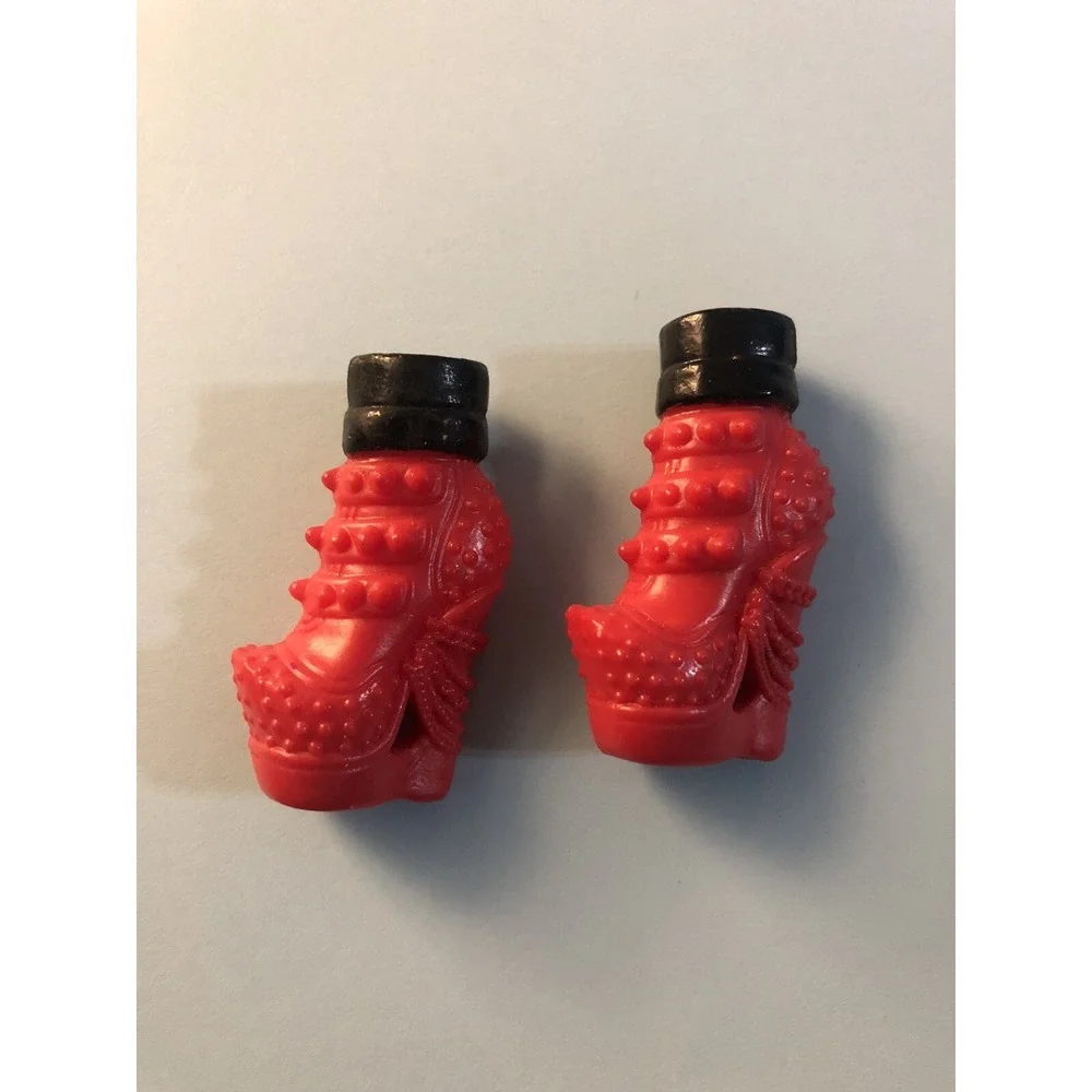 Ever After High Doll Shoes School Spirit Raven Queen Red Black Booties Heels